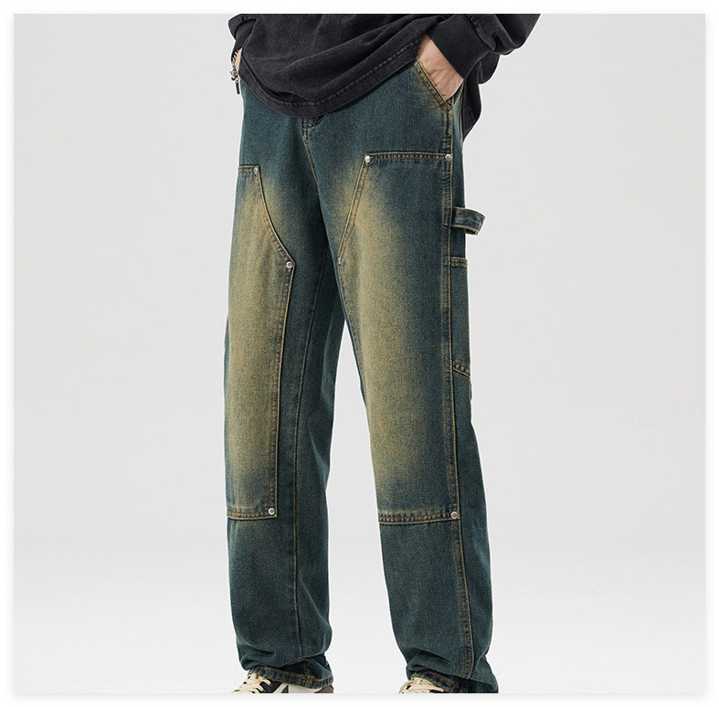 Men's Vintage Logging Cargo Jeans - Durable and Stylish