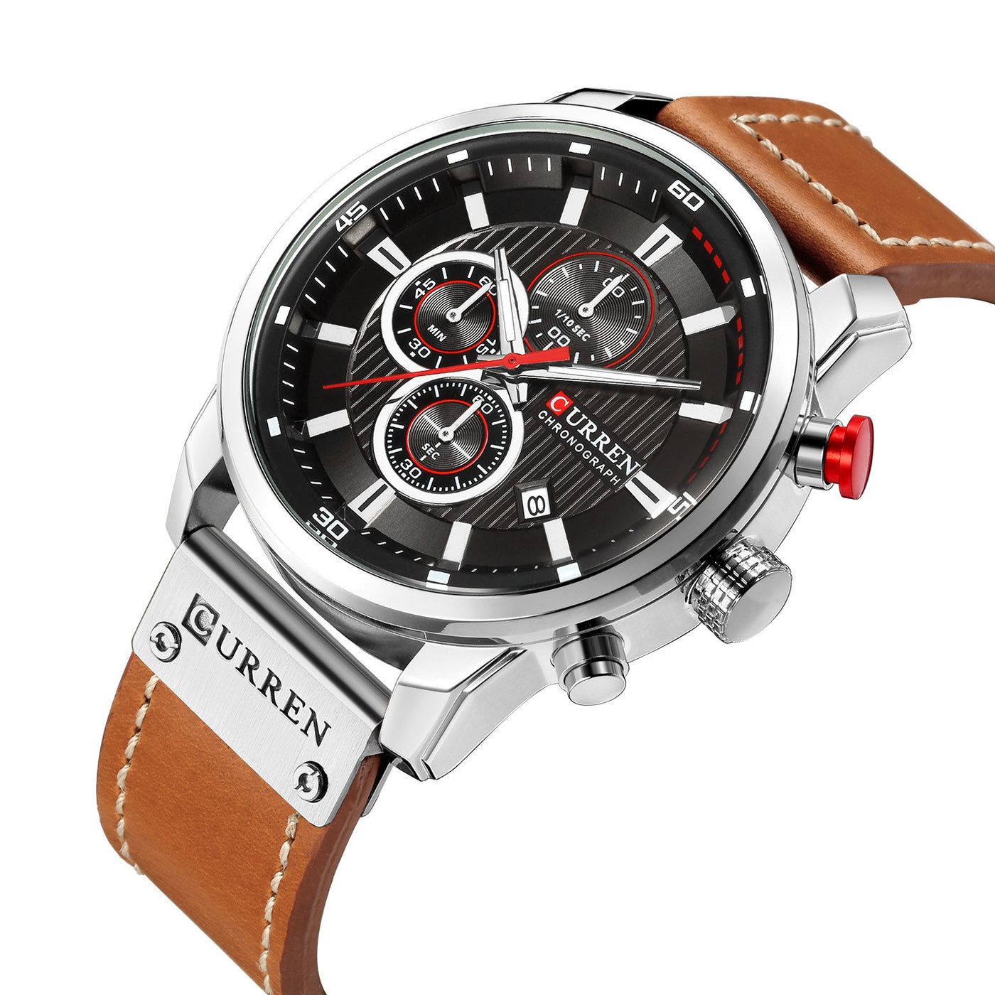 Men Waterproof Chronograph Sport Military Male Clock Top Brand Luxury Leather Man Wristwatch