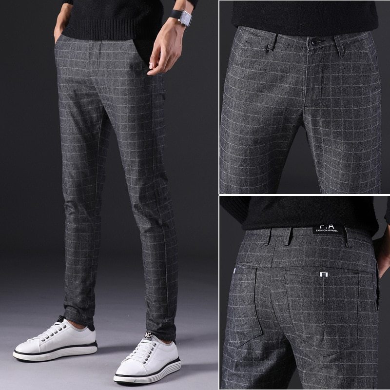 Slim straight trousers men-Modern Fit for Everyday Style