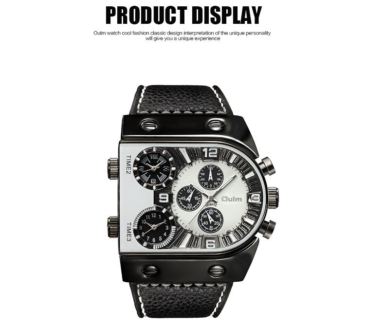 Men's Double Display Quartz Wristwatch