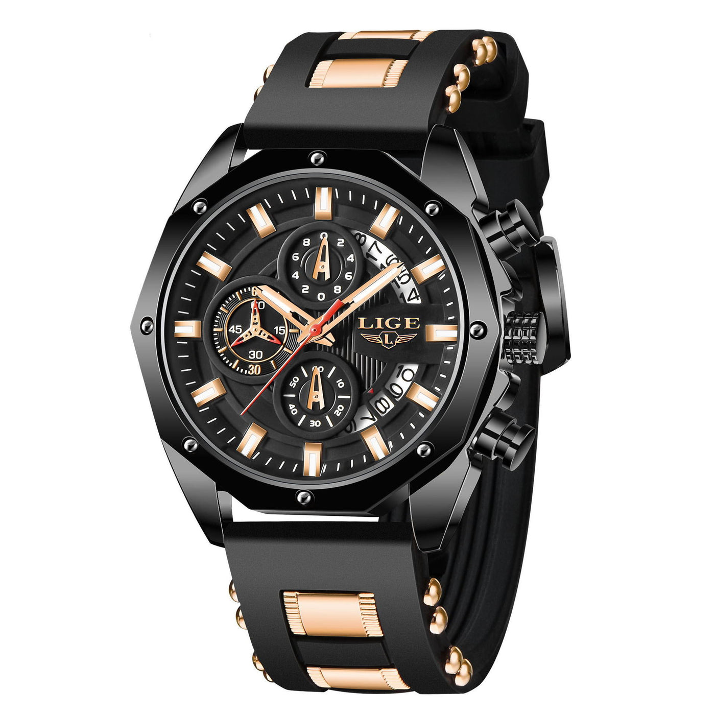 Luxury Men's Sports Watch | Top Brand Silicone Quartz Chronograph Waterproof