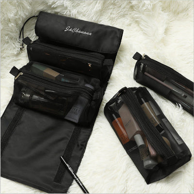 4-Piece Foldable Travel Cosmetic Bag Set – Portable & Stylish Organizer