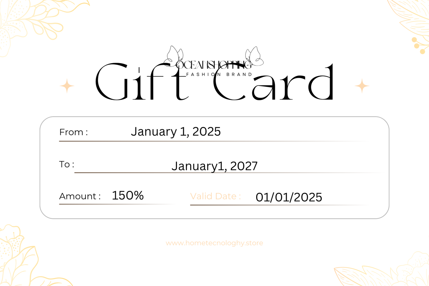 OceanShopping e-Gift Card