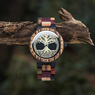 BOBO BIRD Watch Men Wooden Wristwatch Fashion Retro Ebony Timepiece Japanese Quartz Movement Clock Customize Great Gift Box OEM