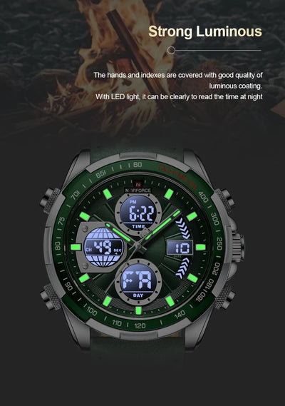 NAVIFORCE Fashion Military Watches for Men Luxury Original Digital Sport Chronograph Waterproof Quartz WristWatch Free Shiping