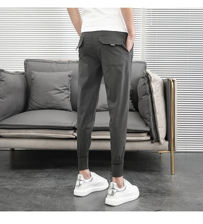 Pantalones Hombre Summer Cargo Pants For Men Clothing All Match Korean Designer Luxury Men Trousers Slim Fit Casual Work Wear 36