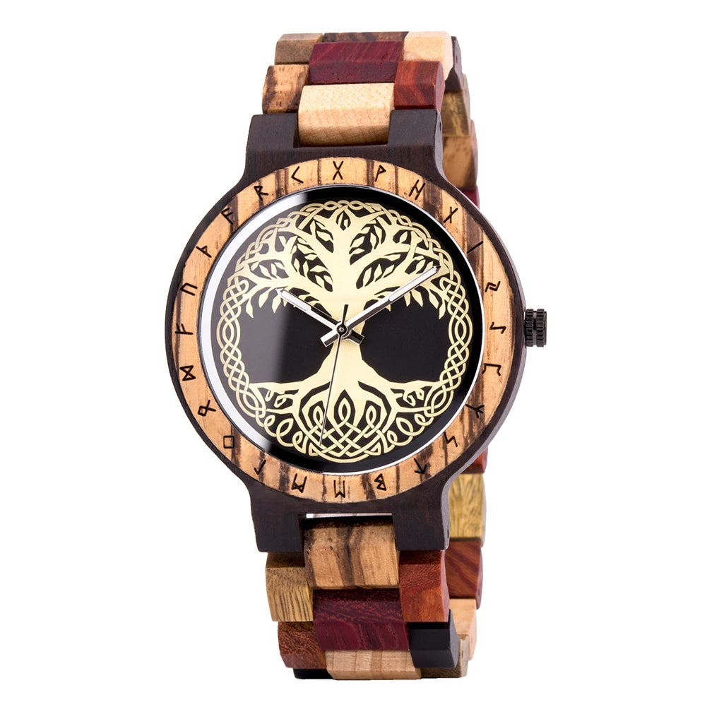 BOBO BIRD Watch Men Wooden Wristwatch Fashion Retro Ebony Timepiece Japanese Quartz Movement Clock Customize Great Gift Box OEM