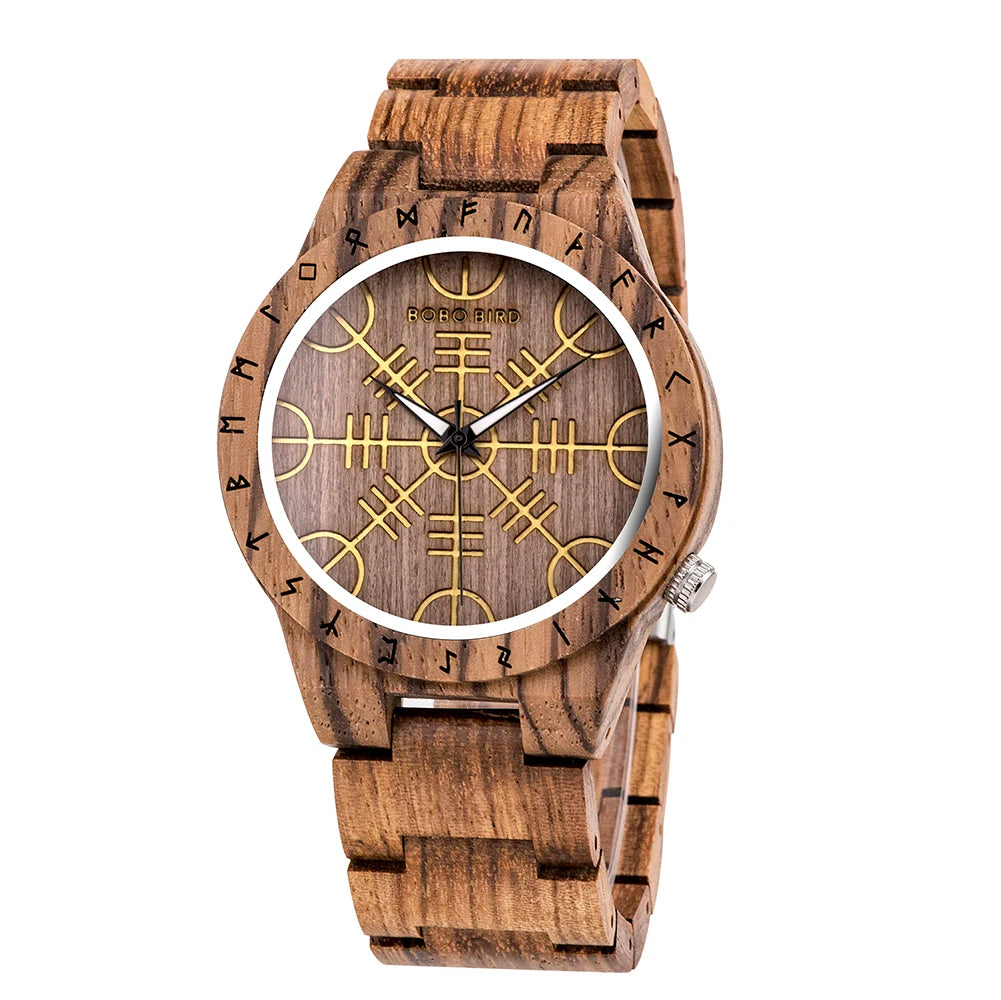 BOBO BIRD Watch Men Wooden Wristwatch Fashion Retro Ebony Timepiece Japanese Quartz Movement Clock Customize Great Gift Box OEM