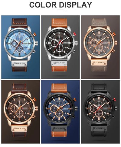 Top Brand Luxury Chronograph Quartz Watch Men Sports Watches Military Army Male Wrist Watch Clock CURREN relogio masculino