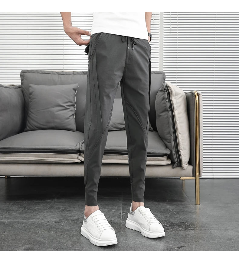 Pantalones Hombre Summer Cargo Pants For Men Clothing All Match Korean Designer Luxury Men Trousers Slim Fit Casual Work Wear 36