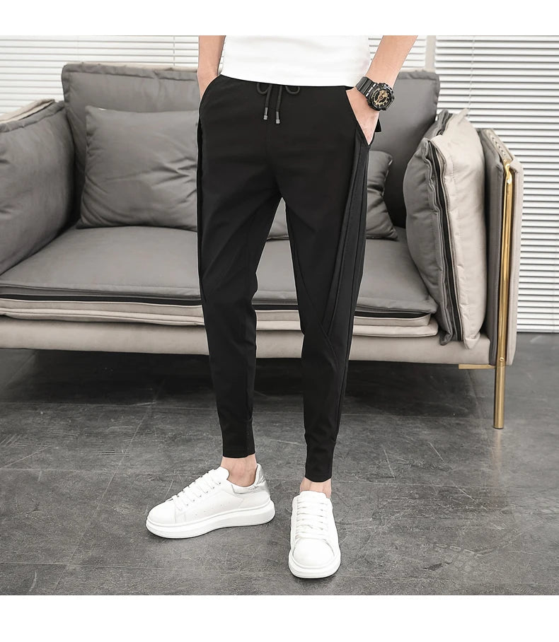 Pantalones Hombre Summer Cargo Pants For Men Clothing All Match Korean Designer Luxury Men Trousers Slim Fit Casual Work Wear 36