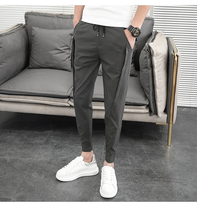 Pantalones Hombre Summer Cargo Pants For Men Clothing All Match Korean Designer Luxury Men Trousers Slim Fit Casual Work Wear 36