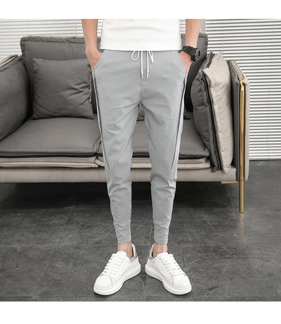 Pantalones Hombre Summer Cargo Pants For Men Clothing All Match Korean Designer Luxury Men Trousers Slim Fit Casual Work Wear 36