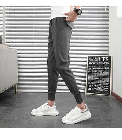 Pantalones Hombre Summer Cargo Pants For Men Clothing All Match Korean Designer Luxury Men Trousers Slim Fit Casual Work Wear 36