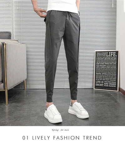 Pantalones Hombre Summer Cargo Pants For Men Clothing All Match Korean Designer Luxury Men Trousers Slim Fit Casual Work Wear 36