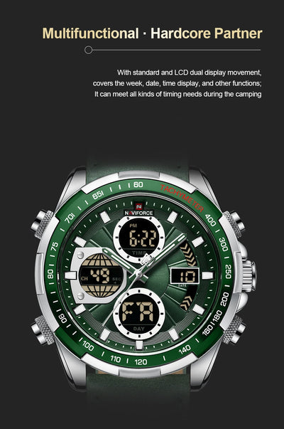 NAVIFORCE Fashion Military Watches for Men Luxury Original Digital Sport Chronograph Waterproof Quartz WristWatch Free Shiping