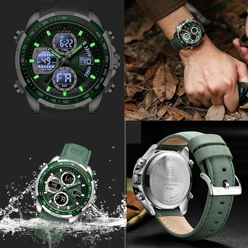 NAVIFORCE Fashion Military Watches for Men Luxury Original Digital Sport Chronograph Waterproof Quartz WristWatch Free Shiping