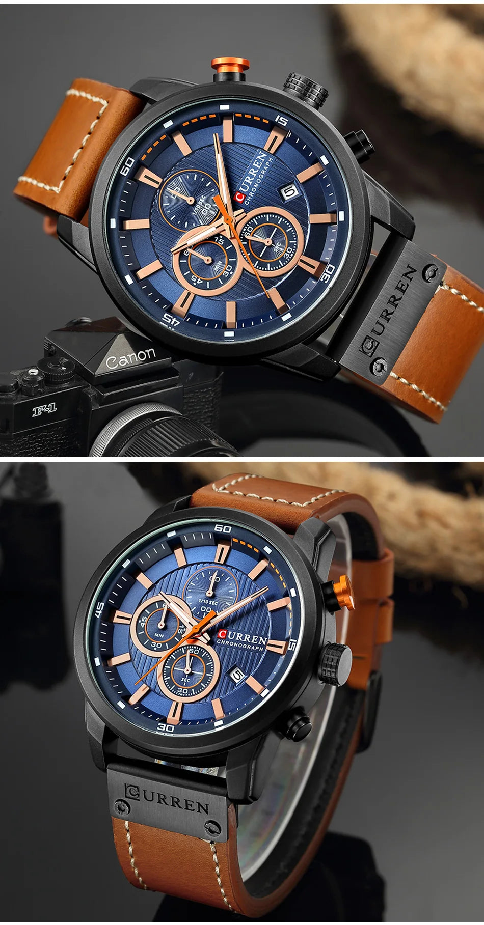 Top Brand Luxury Chronograph Quartz Watch Men Sports Watches Military Army Male Wrist Watch Clock CURREN relogio masculino