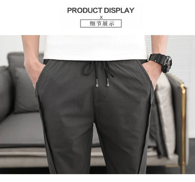 Pantalones Hombre Summer Cargo Pants For Men Clothing All Match Korean Designer Luxury Men Trousers Slim Fit Casual Work Wear 36