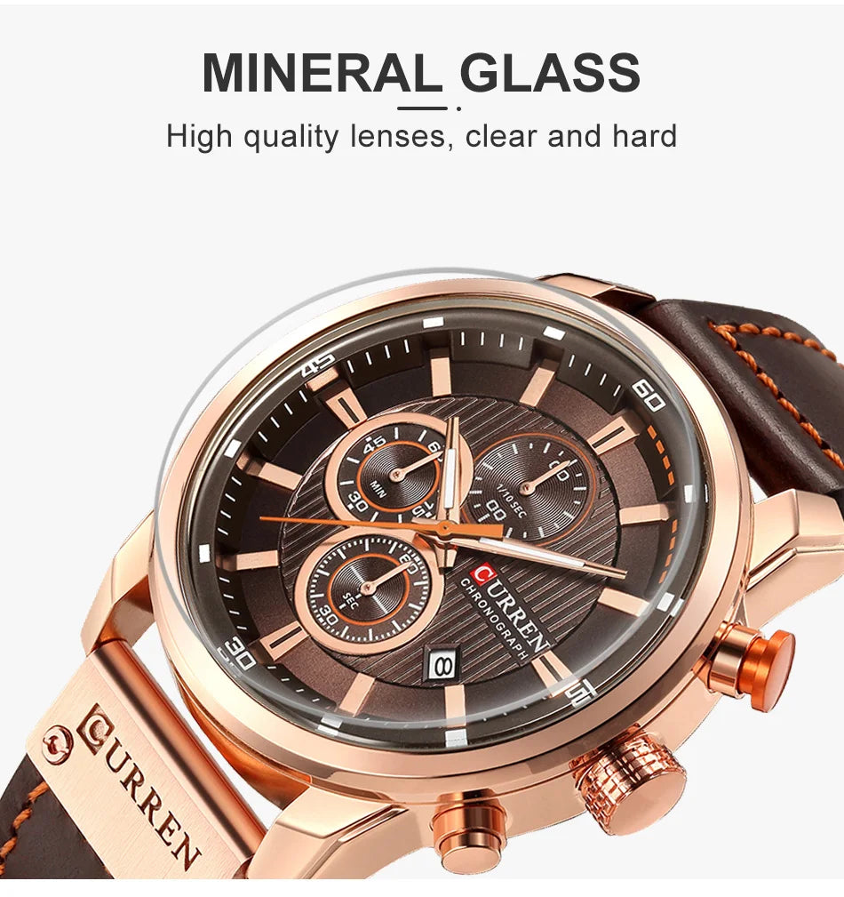 Top Brand Luxury Chronograph Quartz Watch Men Sports Watches Military Army Male Wrist Watch Clock CURREN relogio masculino