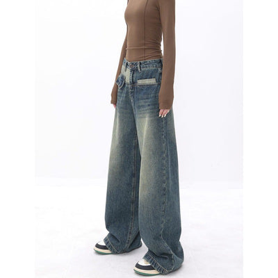 Women's Niche Loose Straight Wide Leg Jeans