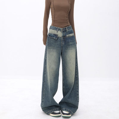 Women's Niche Loose Straight Wide Leg Jeans