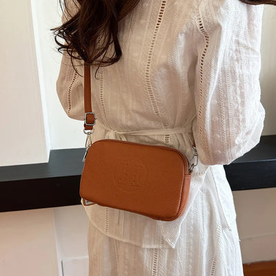 Luxury Genuine Cow Leather Women’s Crossbody Shoulder Bag