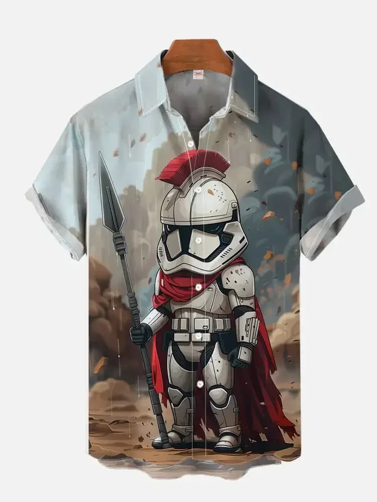 Casual Starwars- Summer Shirts Men Women Hawaiian Short Sleeve Shirt Casual Boys Clothes Girls Teen Shirts Fashion Tshirt Man