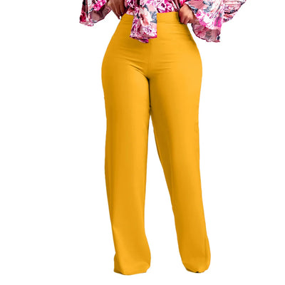 Women’s Shiny Yellow High-Waist Capris - Office & Summer Trousers