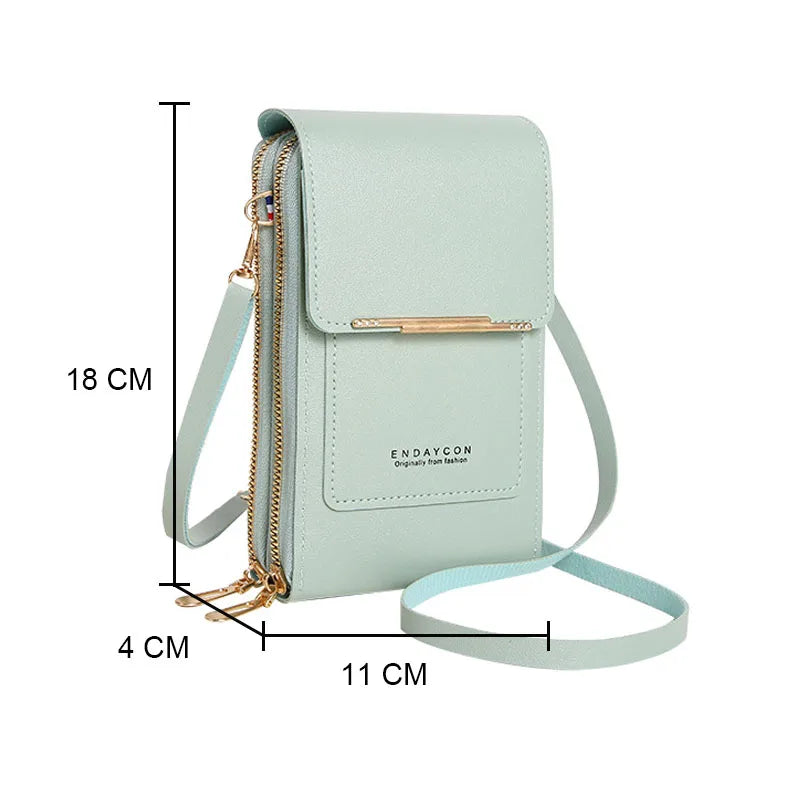 Buylor Women's Handbag Touch Screen Cell Phone Purse Shoulder Bag Female Cheap Small Wallet Soft Leather Crossbody сумка женская