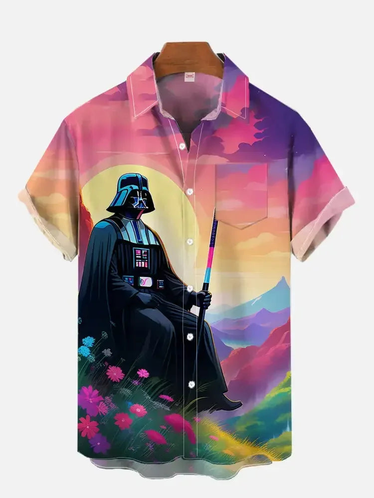 Casual Starwars- Summer Shirts Men Women Hawaiian Short Sleeve Shirt Casual Boys Clothes Girls Teen Shirts Fashion Tshirt Man