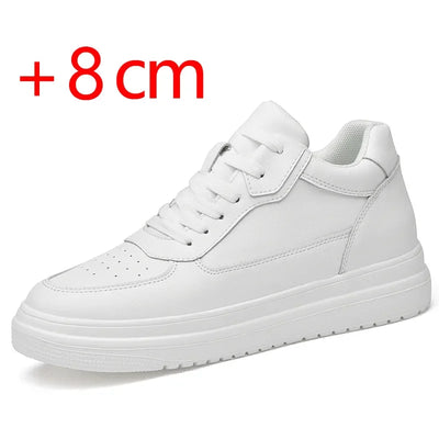 Genuine Leather Heighening Elevator Shoes Height Increase Shoe Men Insole 6 8CM Men Sneakers Sport zapatos para hombre