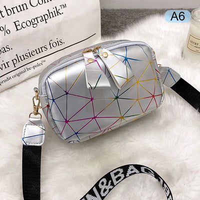 Girls Cosmetic Bag Women's Bag Printed Wide Shoulder Strap Small Messenger Bag Ladies Messenger Bag