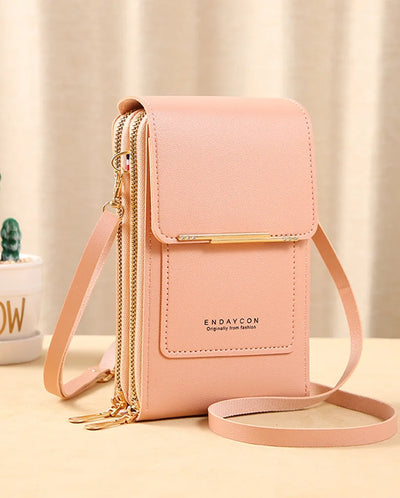 Buylor Women's Handbag Touch Screen Cell Phone Purse Shoulder Bag Female Cheap Small Wallet Soft Leather Crossbody сумка женская