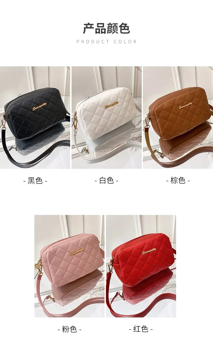 Tassel Small Messenger Bag For Women 2024 Trend Lingge Embroidery Camera Female Shoulder Bag Fashion Chain Ladies Crossbody Bags