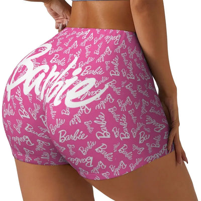 Custom Cute Barbie Volleyball Biker Gym Shorts Women Athletic Workout Yoga Shorts