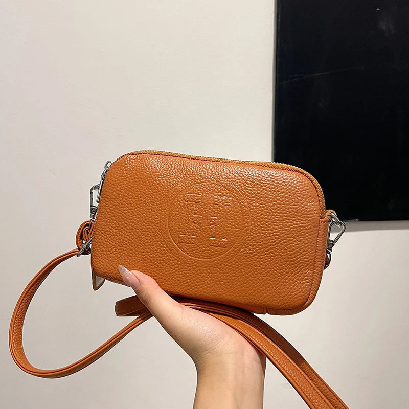 Luxury Genuine Cow Leather Women’s Crossbody Shoulder Bag