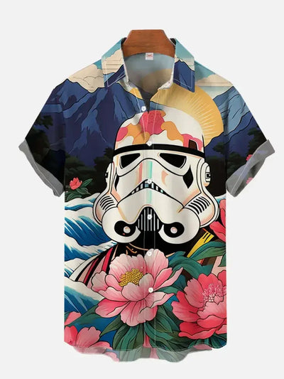 Casual Starwars- Summer Shirts Men Women Hawaiian Short Sleeve Shirt Casual Boys Clothes Girls Teen Shirts Fashion Tshirt Man