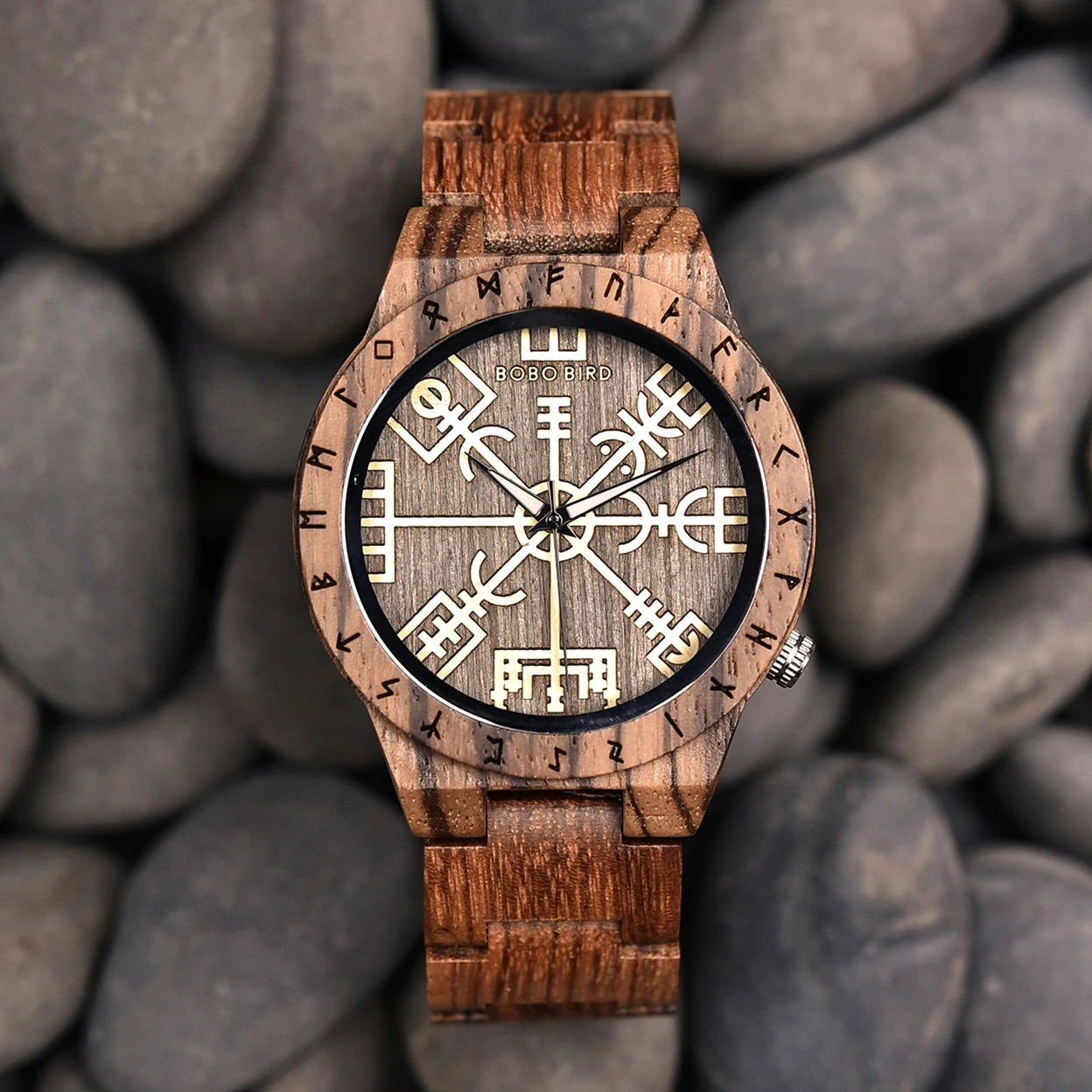 BOBO BIRD Watch Men Wooden Wristwatch Fashion Retro Ebony Timepiece Japanese Quartz Movement Clock Customize Great Gift Box OEM