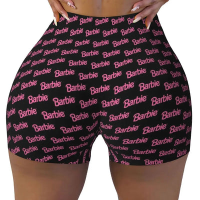 Custom Cute Barbie Volleyball Biker Gym Shorts Women Athletic Workout Yoga Shorts