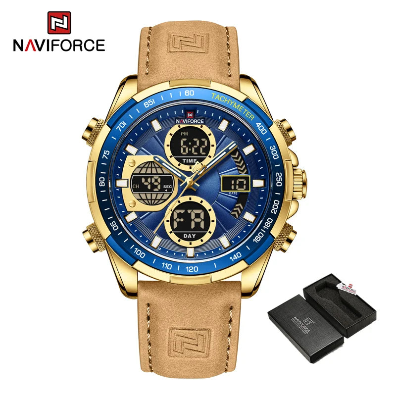 NAVIFORCE Fashion Military Watches for Men Luxury Original Digital Sport Chronograph Waterproof Quartz WristWatch Free Shiping