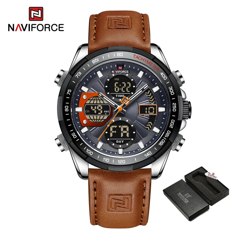 NAVIFORCE Fashion Military Watches for Men Luxury Original Digital Sport Chronograph Waterproof Quartz WristWatch Free Shiping