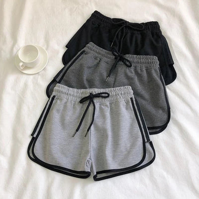 Summer High-Waisted Elastic Loose Sports And Casual Running Shorts For Women