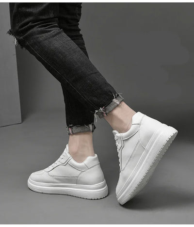 Genuine Leather Heighening Elevator Shoes Height Increase Shoe Men Insole 6 8CM Men Sneakers Sport zapatos para hombre