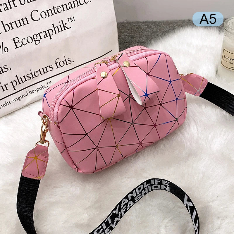 Girls Cosmetic Bag Women's Bag Printed Wide Shoulder Strap Small Messenger Bag Ladies Messenger Bag