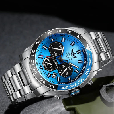 Yelang Watch Man Sports Watch Japan Eco-Drive VR42 Diving Watch 100m Professional Waterproof Gas Luminescence Reloj