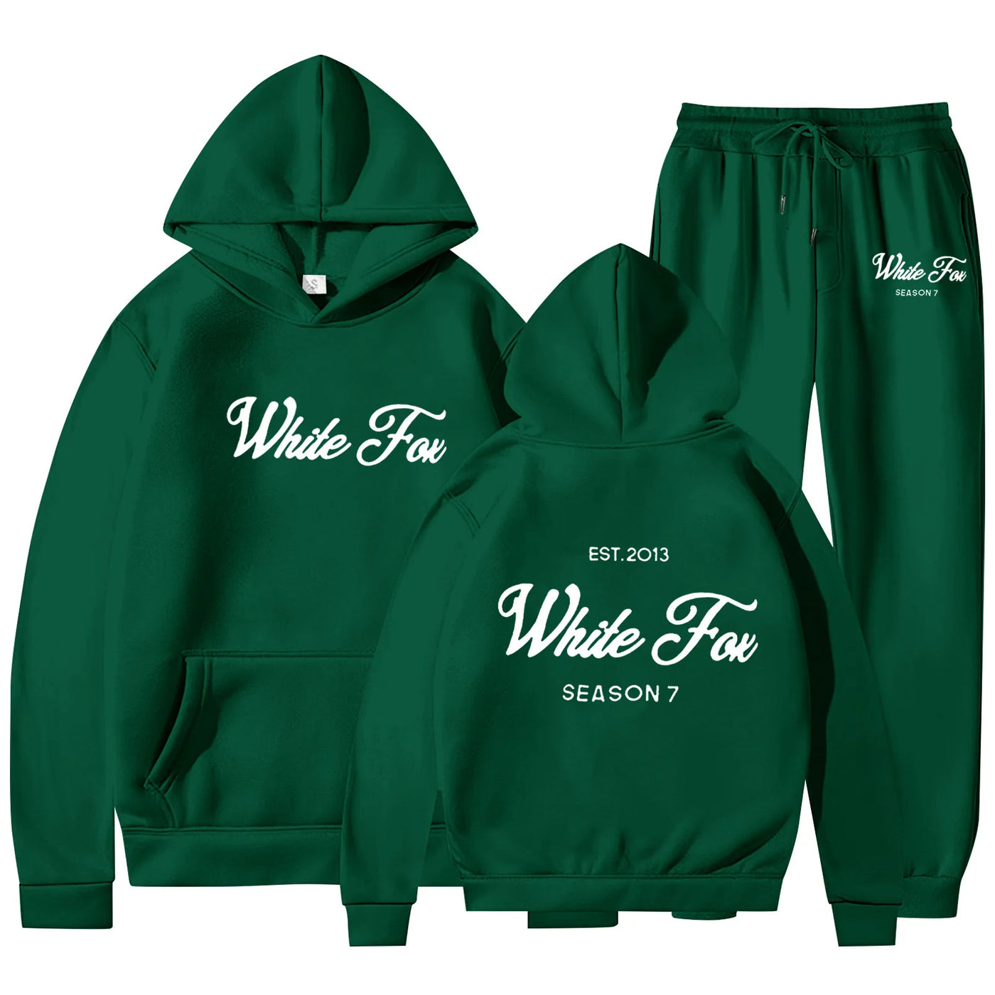 White Fox" Black Hoodie & Jogger Set - Season 7 Edition