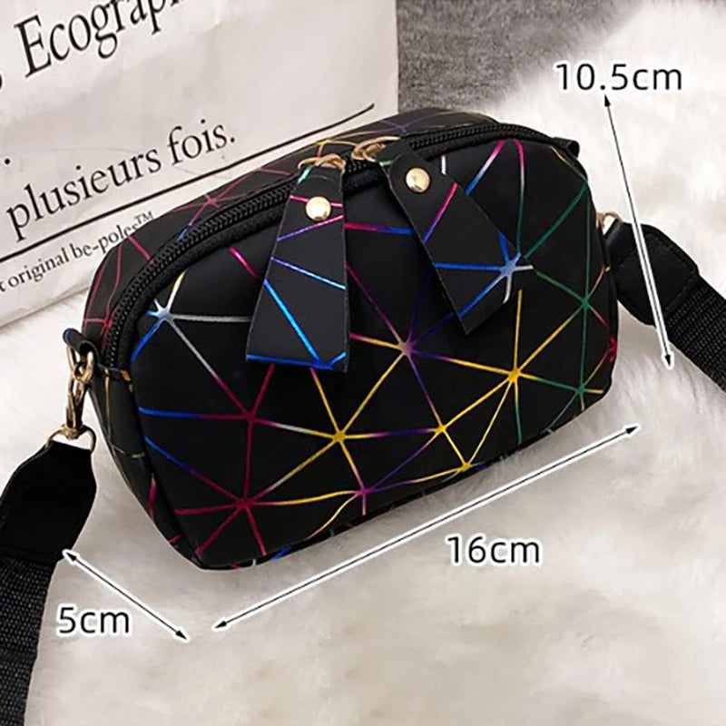 Girls Cosmetic Bag Women's Bag Printed Wide Shoulder Strap Small Messenger Bag Ladies Messenger Bag