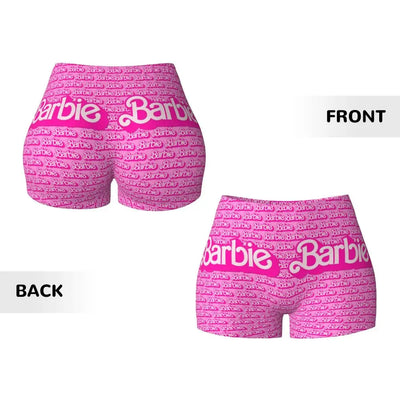 Custom Cute Barbie Volleyball Biker Gym Shorts Women Athletic Workout Yoga Shorts