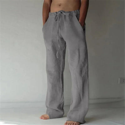 summer spring 2023 New Men's Cotton Linen Pants Male Autumn New Breathable Solid Color Linen Trousers Fitness Streetwear S-3XL